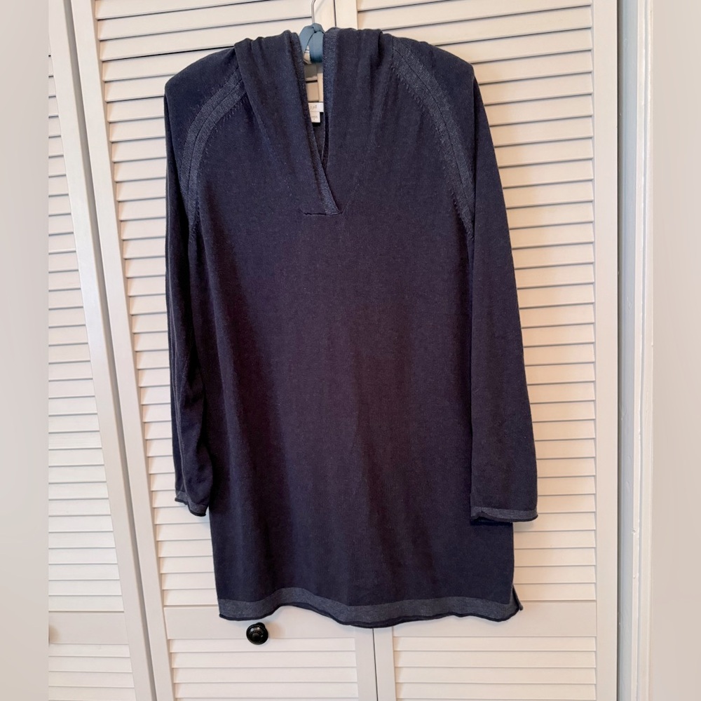 J. Jill Midnight Blue Hooded Tunic